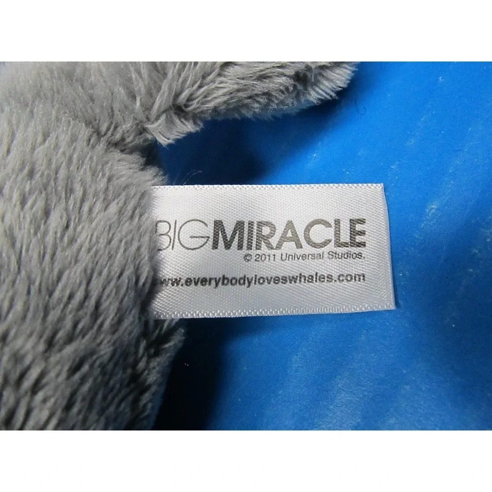Universal Studios Big Miracle Promotional Plush Gray Whale Stuffed Animal w/Tag